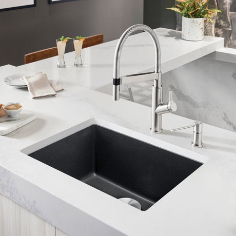 Blanco Precis 24 inch Single Bowl Silgranit Undermount Kitchen Sink - BUILDMYPLACE