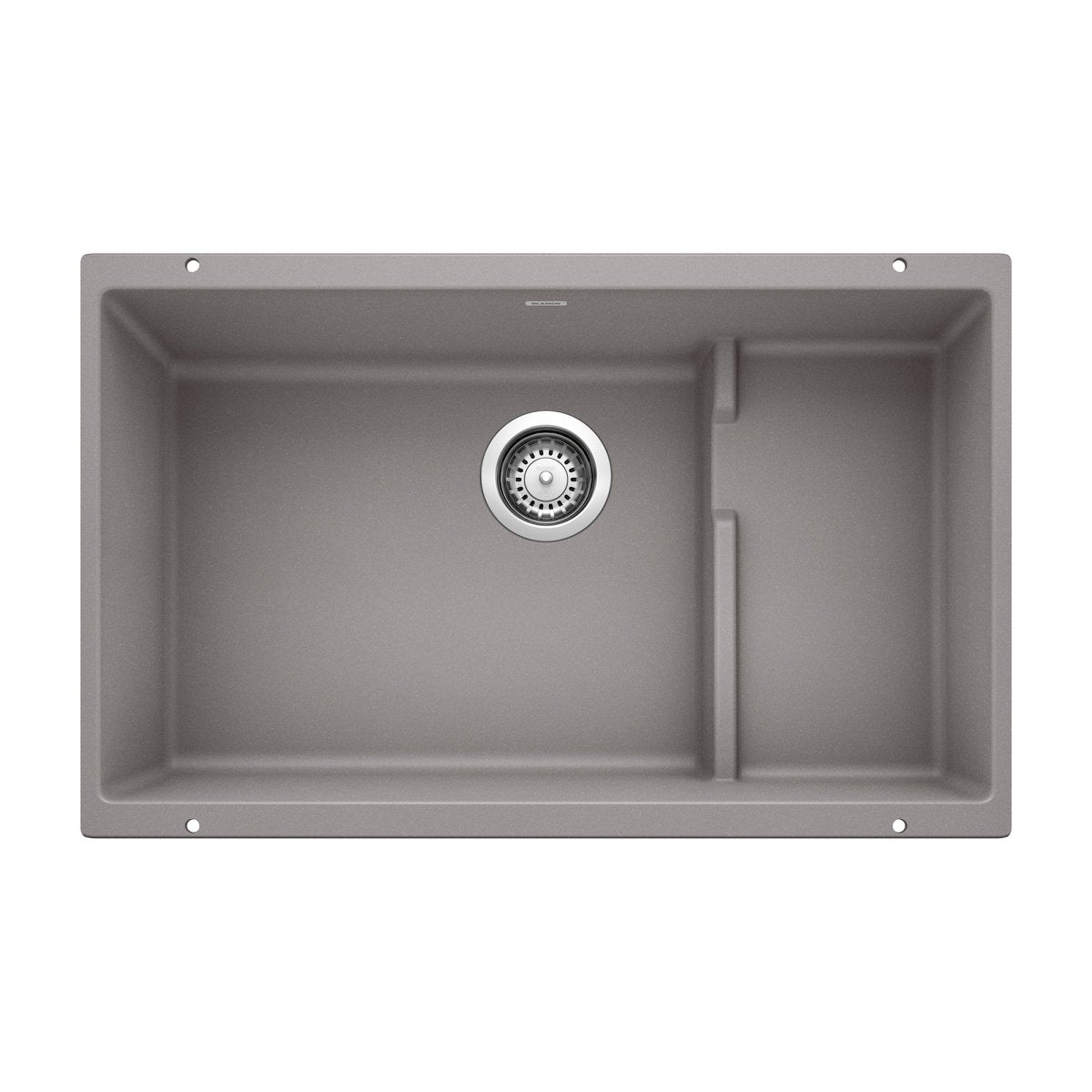 Blanco Precis 28 - 3/4 Inch Cascade Super Single Silgranit Undermount Kitchen Sink with Colander - BUILDMYPLACE