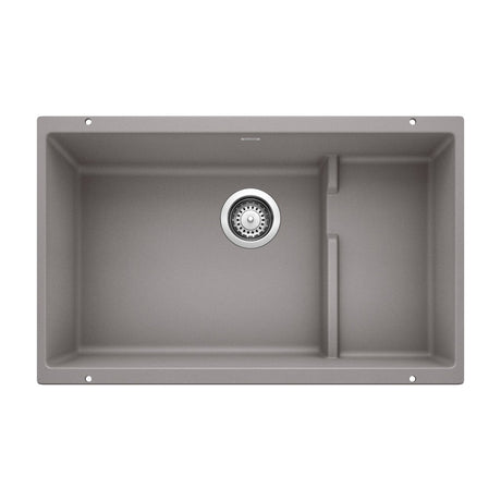 Blanco Precis 28 - 3/4 Inch Cascade Super Single Silgranit Undermount Kitchen Sink with Colander - BUILDMYPLACE