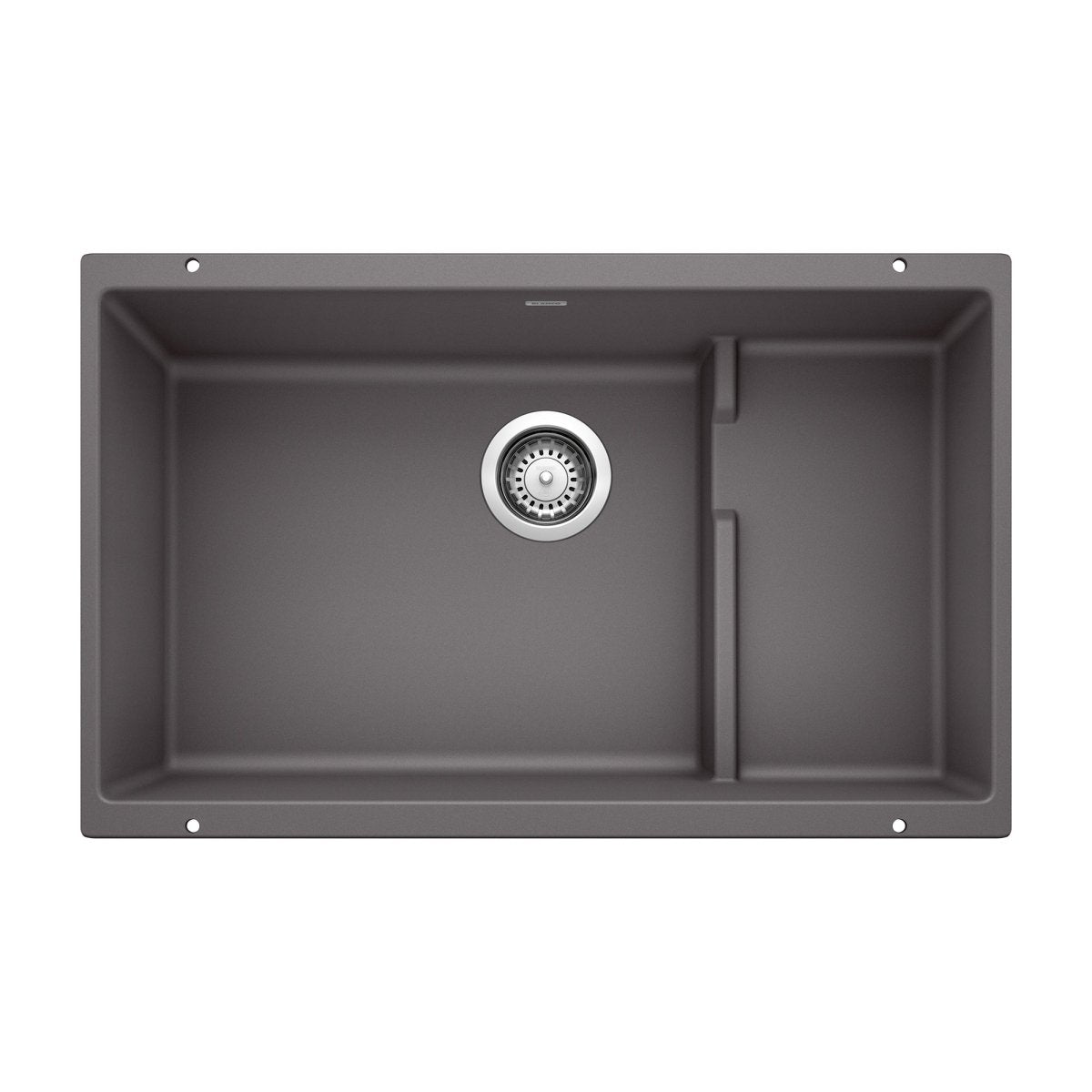 Blanco Precis 28 - 3/4 Inch Cascade Super Single Silgranit Undermount Kitchen Sink with Colander - BUILDMYPLACE