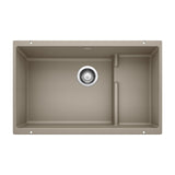 Blanco Precis 28 - 3/4 Inch Cascade Super Single Silgranit Undermount Kitchen Sink with Colander - BUILDMYPLACE