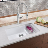 Blanco Precis 28 - 3/4 Inch Cascade Super Single Silgranit Undermount Kitchen Sink with Colander - BUILDMYPLACE