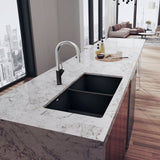 Blanco Precis 29 - 3/4 Inch Equal Double Bowl Silgranit Undermount Kitchen Sink 50/50 - BUILDMYPLACE