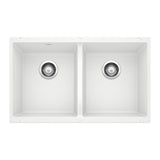 Blanco Precis 29 - 3/4 Inch Equal Double Bowl Silgranit Undermount Kitchen Sink 50/50 - BUILDMYPLACE