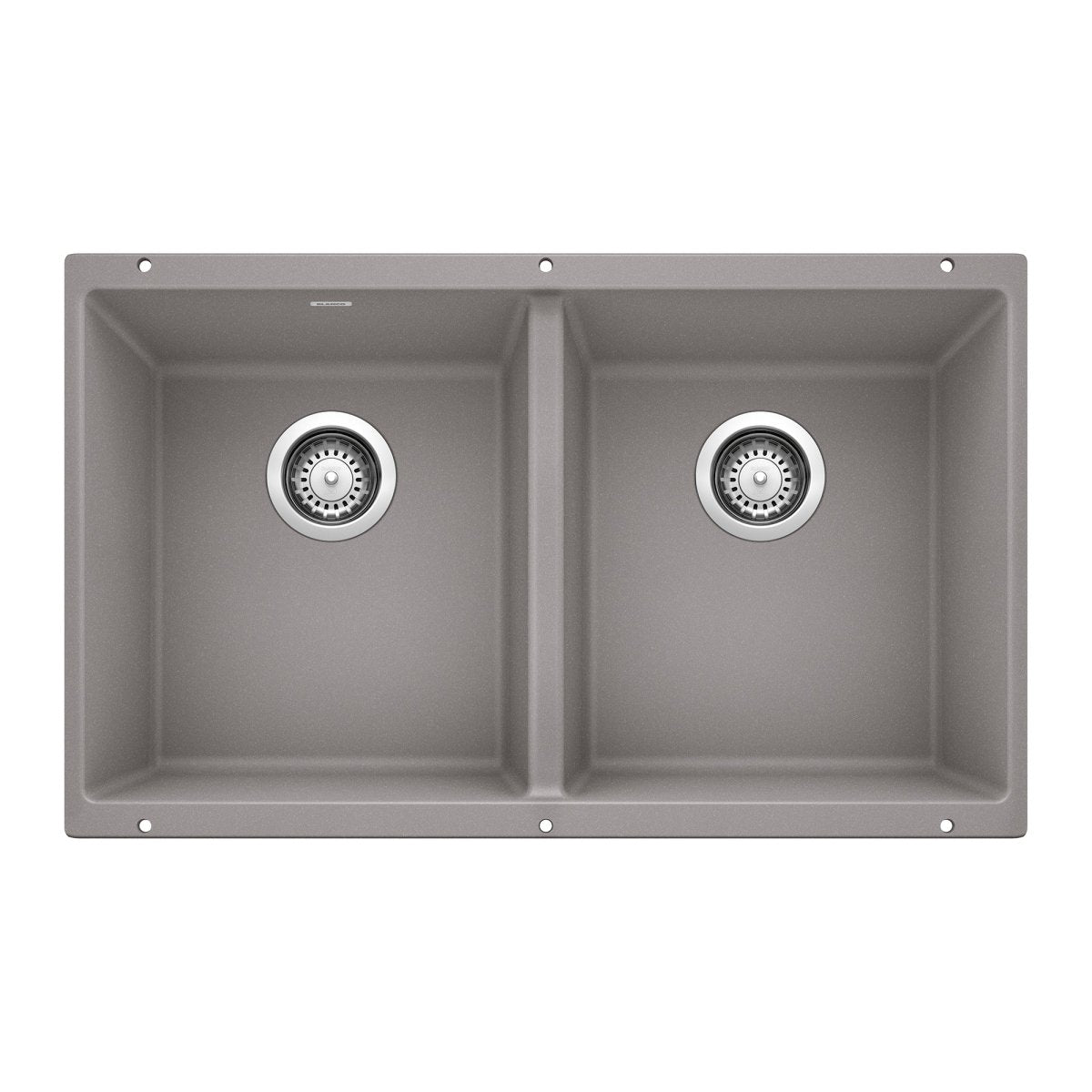 Blanco Precis 29 - 3/4 Inch Equal Double Bowl Silgranit Undermount Kitchen Sink 50/50 - BUILDMYPLACE