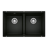 Blanco Precis 29 - 3/4 Inch Equal Double Bowl Silgranit Undermount Kitchen Sink 50/50 - BUILDMYPLACE