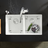 Blanco Precis 29 - 3/4 Inch Equal Double Bowl Silgranit Undermount Kitchen Sink 50/50 - BUILDMYPLACE