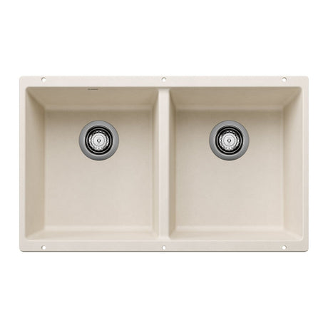 Blanco Precis 29 - 3/4 Inch Equal Double Bowl Silgranit Undermount Kitchen Sink 50/50 - BUILDMYPLACE