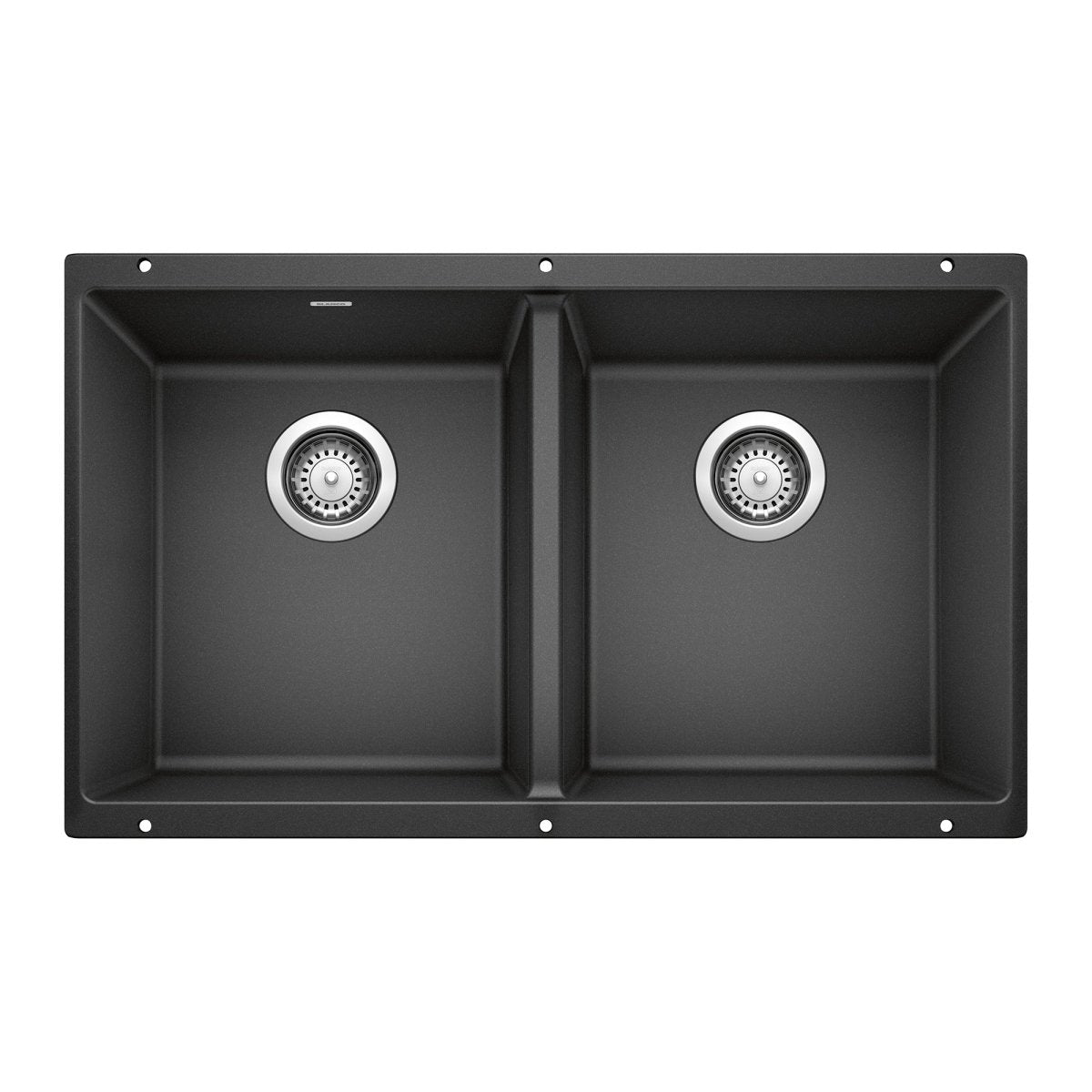 Blanco Precis 29 - 3/4 Inch Equal Double Bowl Silgranit Undermount Kitchen Sink 50/50 - BUILDMYPLACE