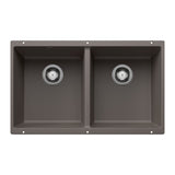 Blanco Precis 29 - 3/4 Inch Equal Double Bowl Silgranit Undermount Kitchen Sink 50/50 - BUILDMYPLACE