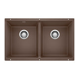 Blanco Precis 29 - 3/4 Inch Equal Double Bowl Silgranit Undermount Kitchen Sink 50/50 - BUILDMYPLACE