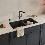 Blanco Precis 33 Inch Double Bowl Silgranit Undermount Kitchen Sink - 60/40 - BUILDMYPLACE