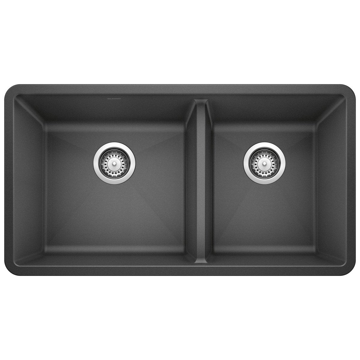 Blanco Precis 33 Inch Double Bowl Silgranit Undermount Kitchen Sink - 60/40 - BUILDMYPLACE