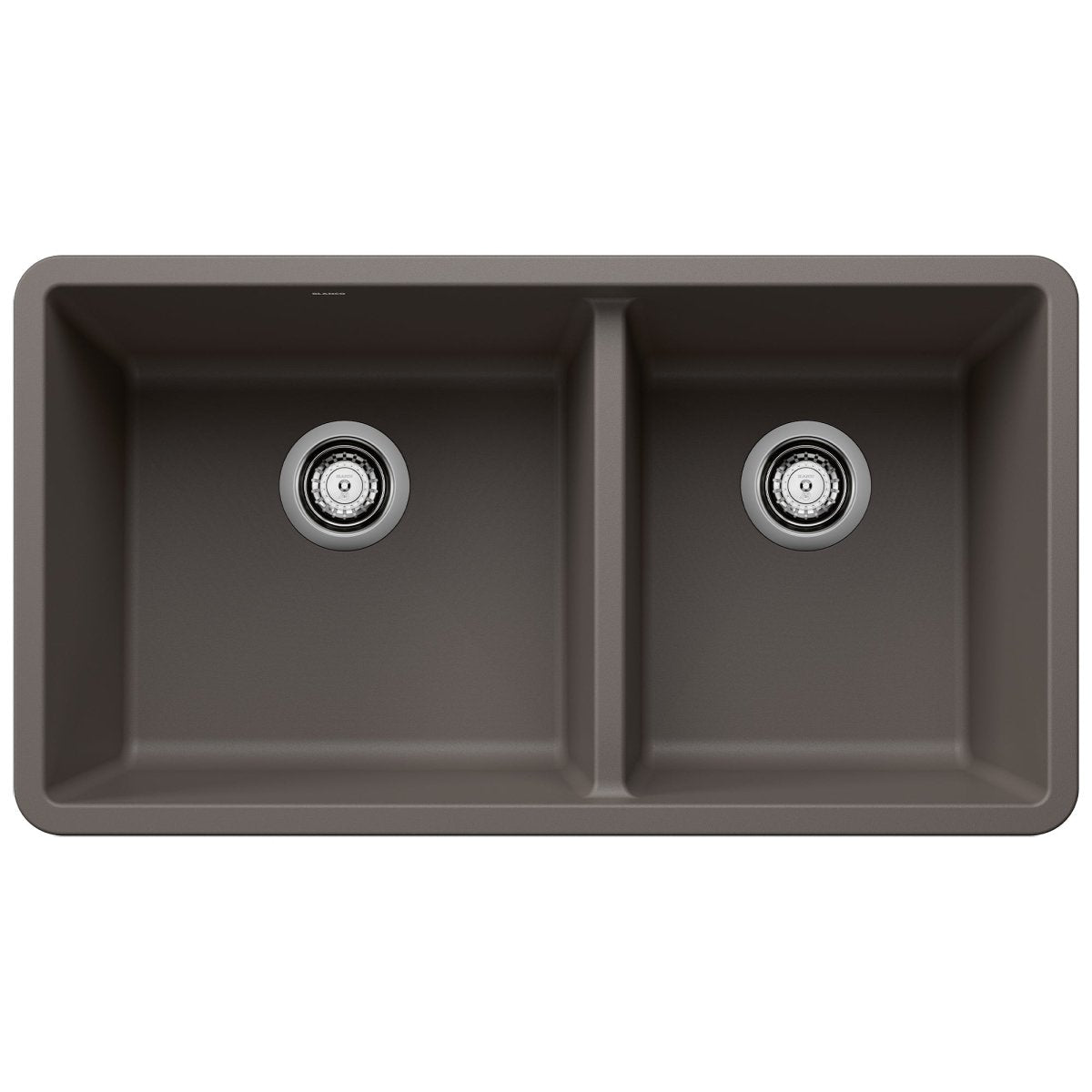 Blanco Precis 33 Inch Double Bowl Silgranit Undermount Kitchen Sink - 60/40 - BUILDMYPLACE