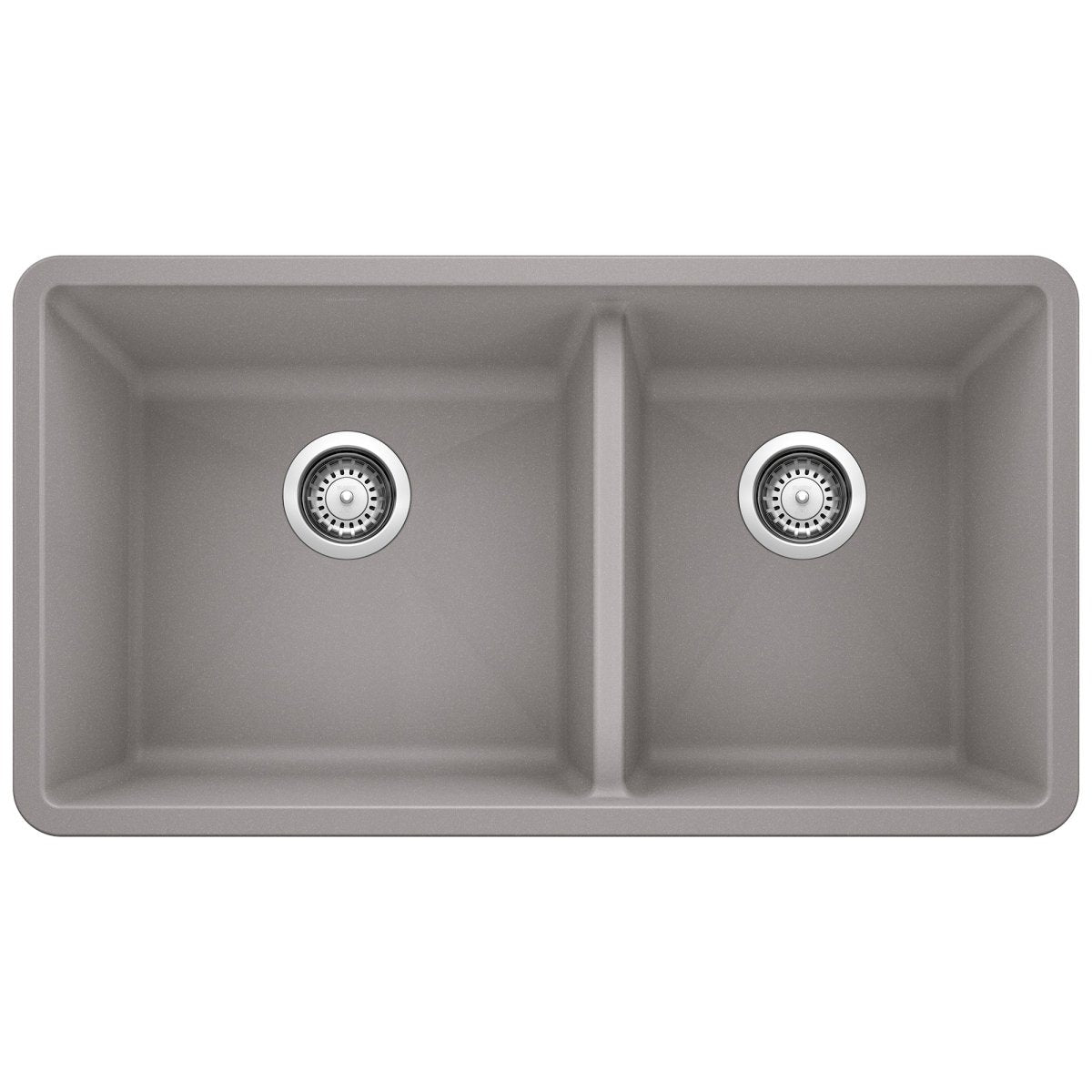 Blanco Precis 33 Inch Double Bowl Silgranit Undermount Kitchen Sink - 60/40 - BUILDMYPLACE