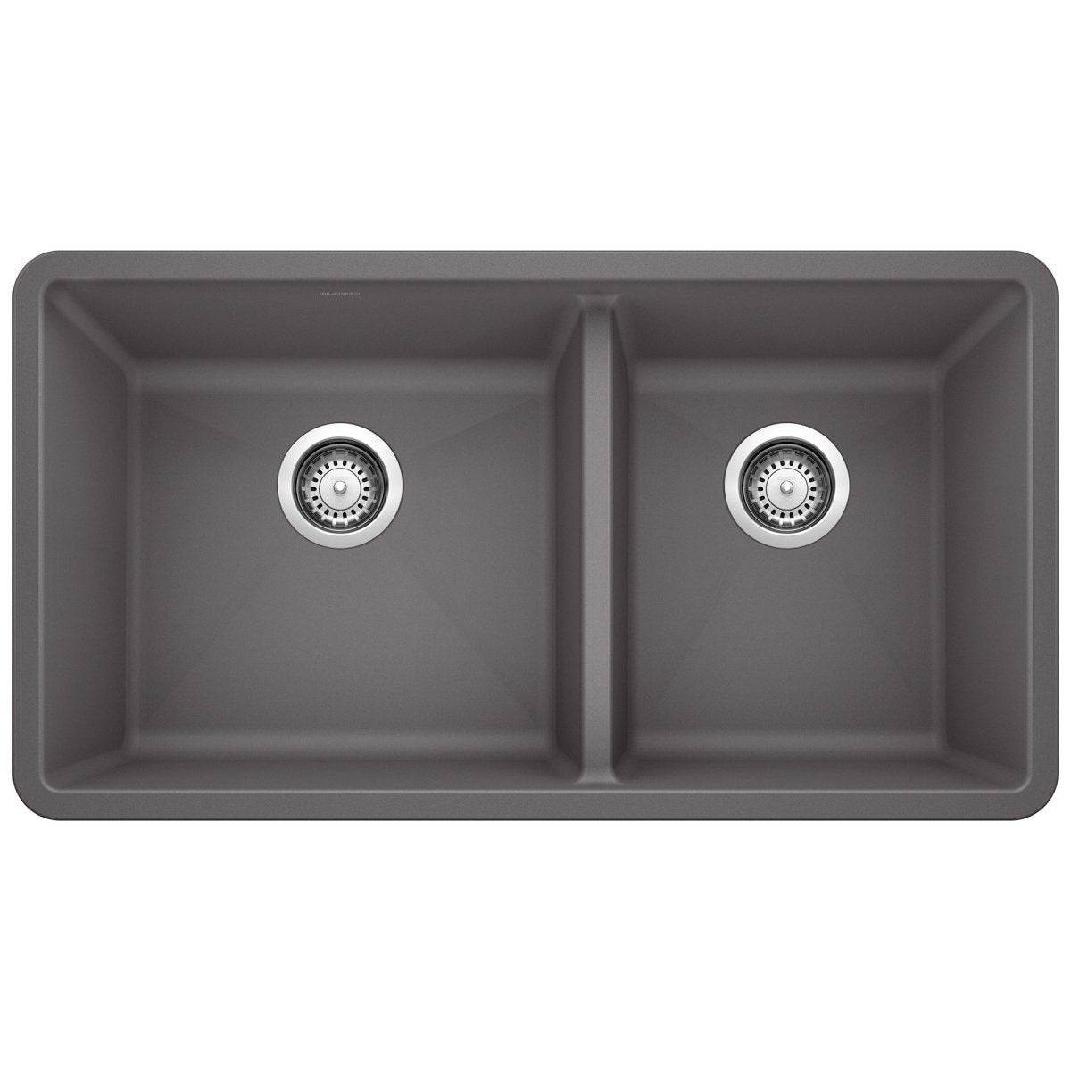 Blanco Precis 33 Inch Double Bowl Silgranit Undermount Kitchen Sink - 60/40 - BUILDMYPLACE