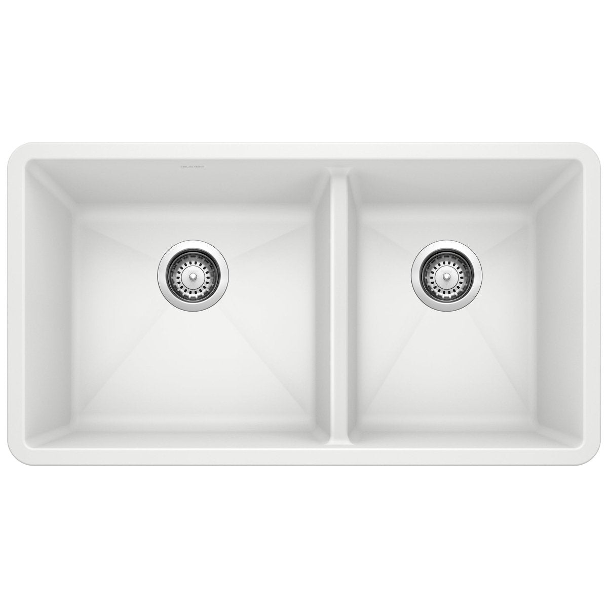 Blanco Precis 33 Inch Double Bowl Silgranit Undermount Kitchen Sink - 60/40 - BUILDMYPLACE