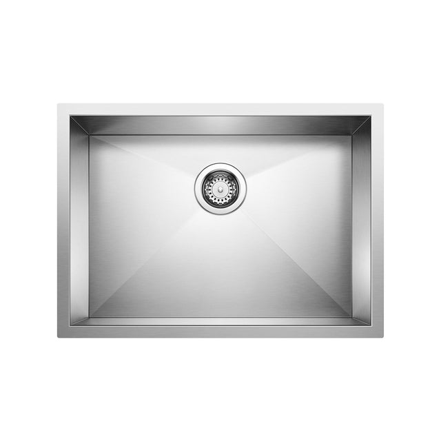 Blanco Precision Single Basin Undermount Stainless Steel Kitchen Sink with Zero Radius Corners 25" x 18" - BUILDMYPLACE