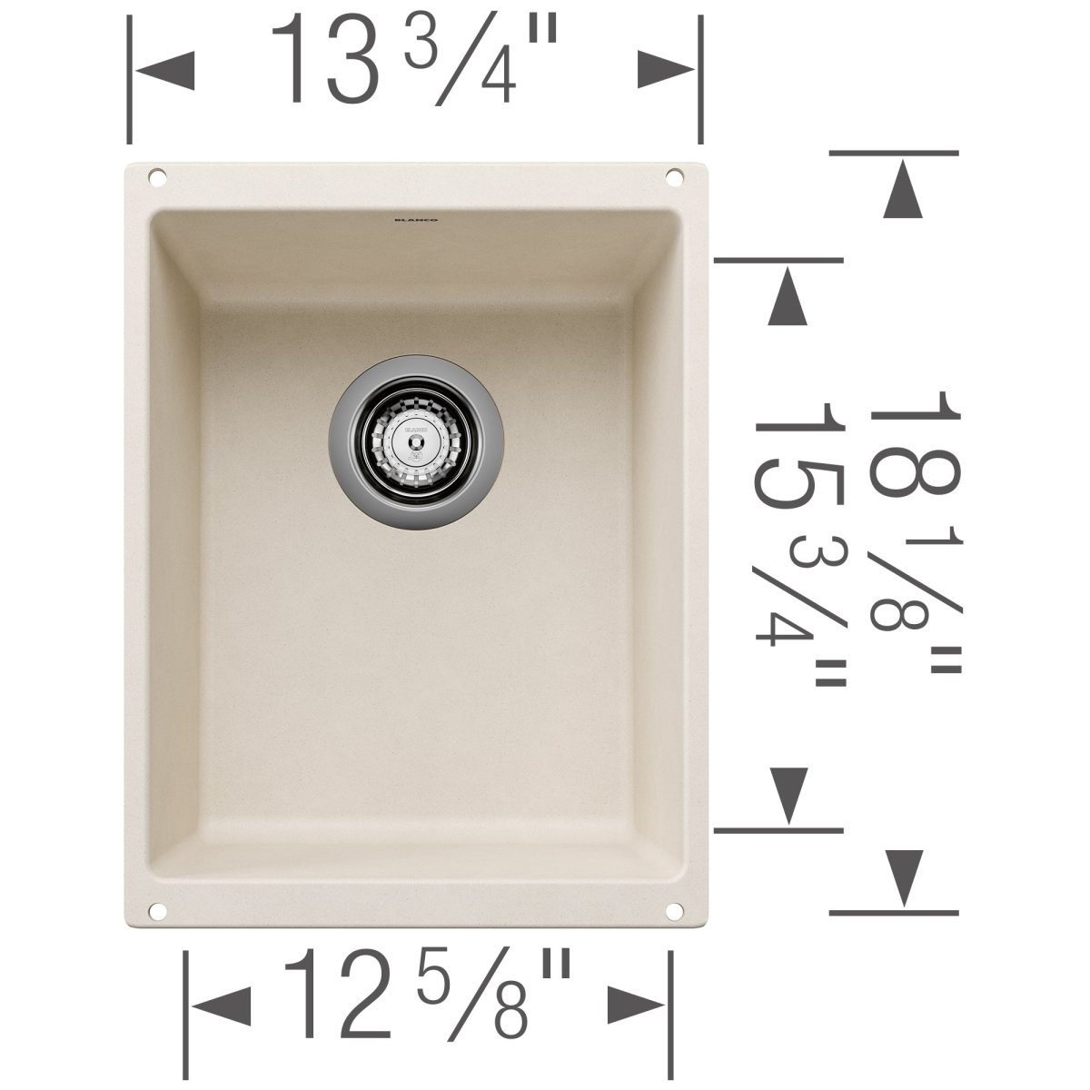 Blanco Prep & Bar Sink 13 - 3/4 inch Single Basin Silgranit Undermount kitchen sink - BUILDMYPLACE