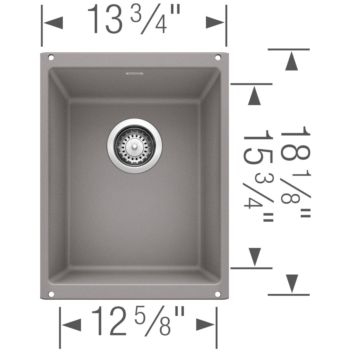 Blanco Prep & Bar Sink 13 - 3/4 inch Single Basin Silgranit Undermount kitchen sink - BUILDMYPLACE