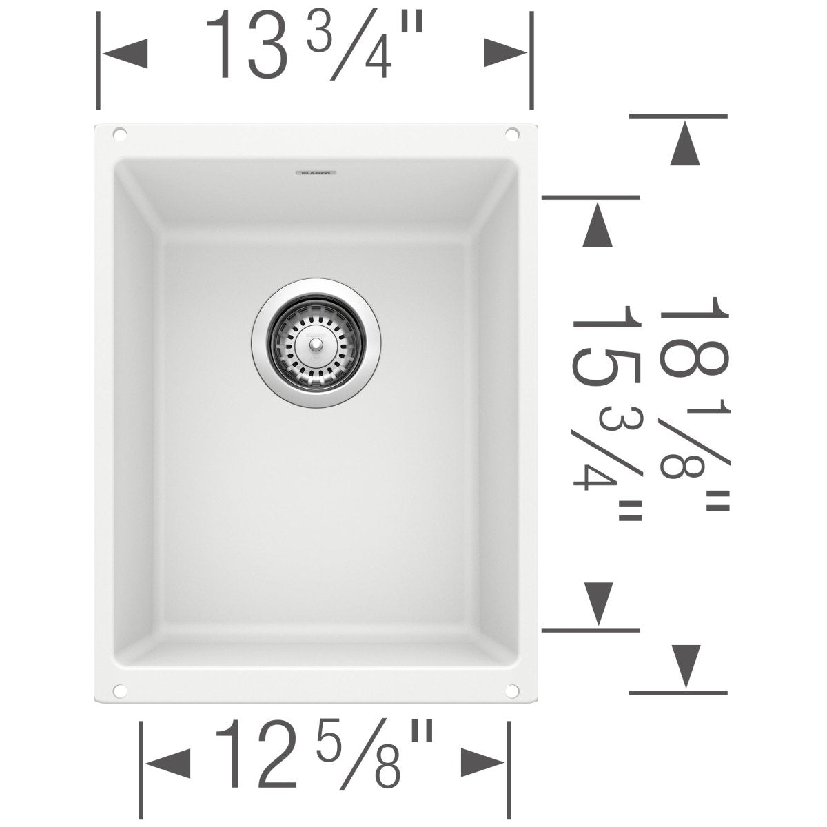 Blanco Prep & Bar Sink 13 - 3/4 inch Single Basin Silgranit Undermount kitchen sink - BUILDMYPLACE