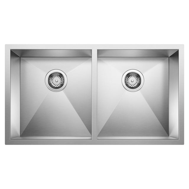 Blanco Quatrus R0 Equal Double Bowl Kitchen Sink - BUILDMYPLACE