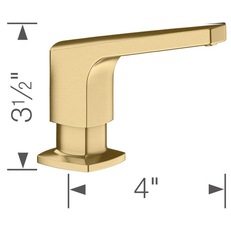 Blanco Rivana Soap and Lotion Dispenser, Brass - BUILDMYPLACE