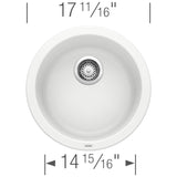 Blanco Rondo 18 Inch Dual Mount Drop - in & Granite Undermount Bar Sink - BUILDMYPLACE