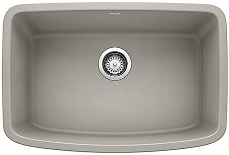 Blanco Valea 27 Inch Silgranit Single Bowl Undermount Kitchen Sink - BUILDMYPLACE