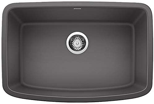 Blanco Valea 27 Inch Silgranit Single Bowl Undermount Kitchen Sink - BUILDMYPLACE