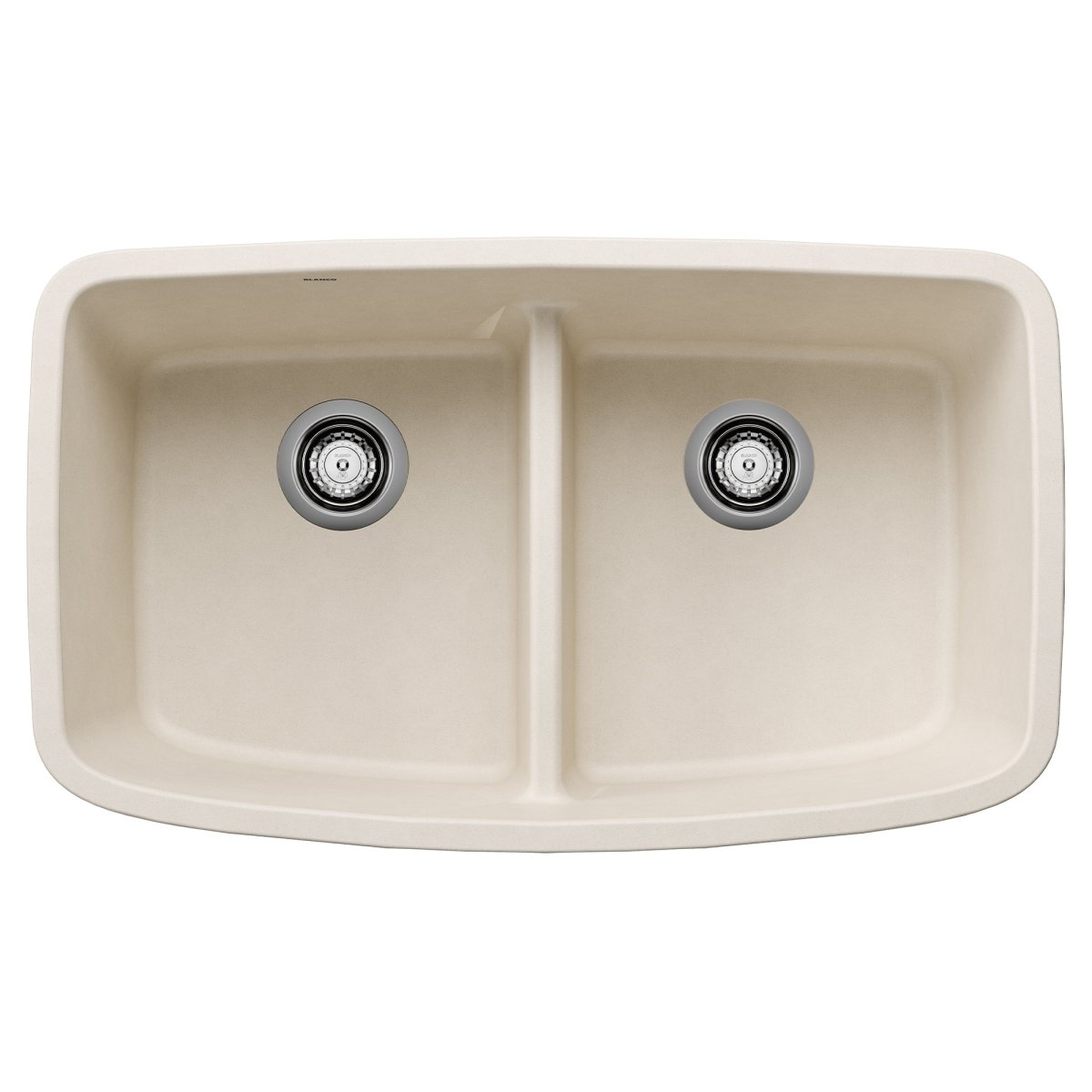 Blanco Valea 32 Inch Silgranit Double Bowl Undermount Kitchen Sink with Low Divide - 50/50 - BUILDMYPLACE