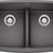 Blanco Valea 32 Inch Silgranit Double Bowl Undermount Kitchen Sink with Low Divide - 50/50 - BUILDMYPLACE