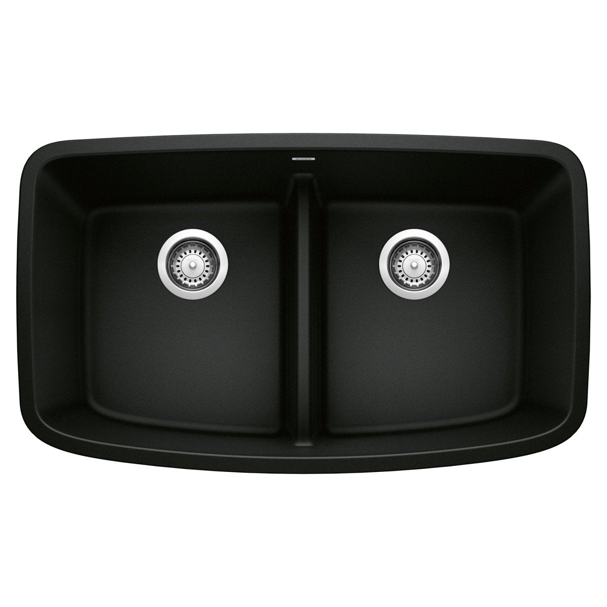 Blanco Valea 32 Inch Silgranit Double Bowl Undermount Kitchen Sink with Low Divide - 50/50 - BUILDMYPLACE