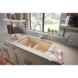 Blanco Valea 32 Inch Silgranit Double Bowl Undermount Kitchen Sink with Low Divide - 50/50 - BUILDMYPLACE