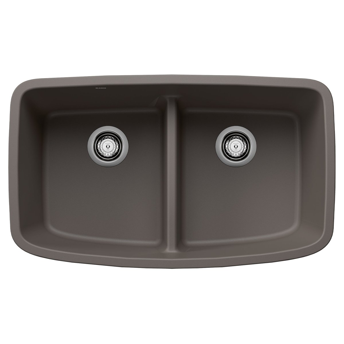 Blanco Valea 32 Inch Silgranit Double Bowl Undermount Kitchen Sink with Low Divide - 50/50 - BUILDMYPLACE