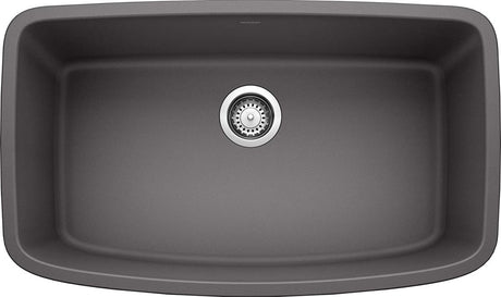 Blanco Valea 32 Inch Silgranit Super Single Bowl Undermount Kitchen Sink - BUILDMYPLACE