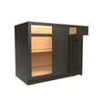 Blind Base Cabinet Handicap | 27"W x 32.5"H x 24"D | RTA Luxor Smoky Grey - BUILDMYPLACE