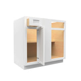 Blind Base Corner Cabinet - 33W x 34 - 1/2H x 24D - Aria White Shaker - BUILDMYPLACE