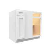 Blind Base Corner Cabinet - 33W x 34 - 1/2H x 24D - Aria White Shaker - RTA - BUILDMYPLACE