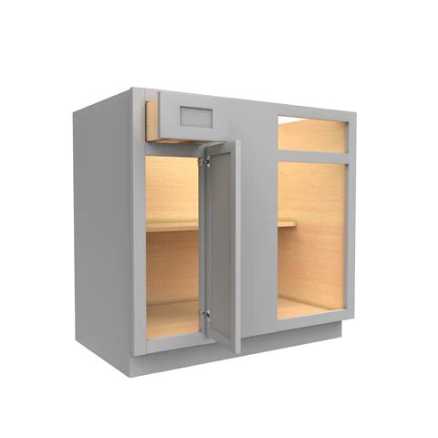 Blind Base Corner Cabinet - 33W x 34.5H x 24D - Grey Shaker Cabinet - BUILDMYPLACE