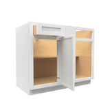 Blind Base Corner Cabinet - 39W x 34 - 1/2H x 24D - Aria White Shaker - BUILDMYPLACE