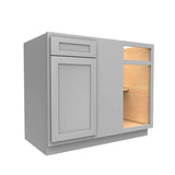 Blind Base Corner Cabinet - 39W x 34.5H x 24D - Grey Shaker Cabinet - BUILDMYPLACE