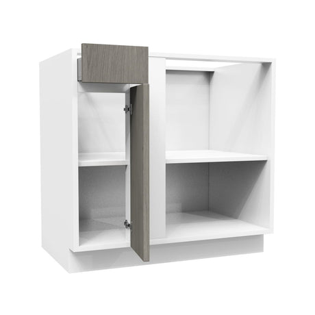 Blind Corner Base Cabinet| Matrix Silver | 27"W x 34.5"H x 24"D - BUILDMYPLACE