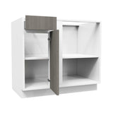 Blind Corner Base Cabinet| Matrix Silver | 33"W x 34.5"H x 24"D - BUILDMYPLACE