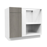 Blind Corner Base Cabinet| Matrix Silver | 33"W x 34.5"H x 24"D - BUILDMYPLACE