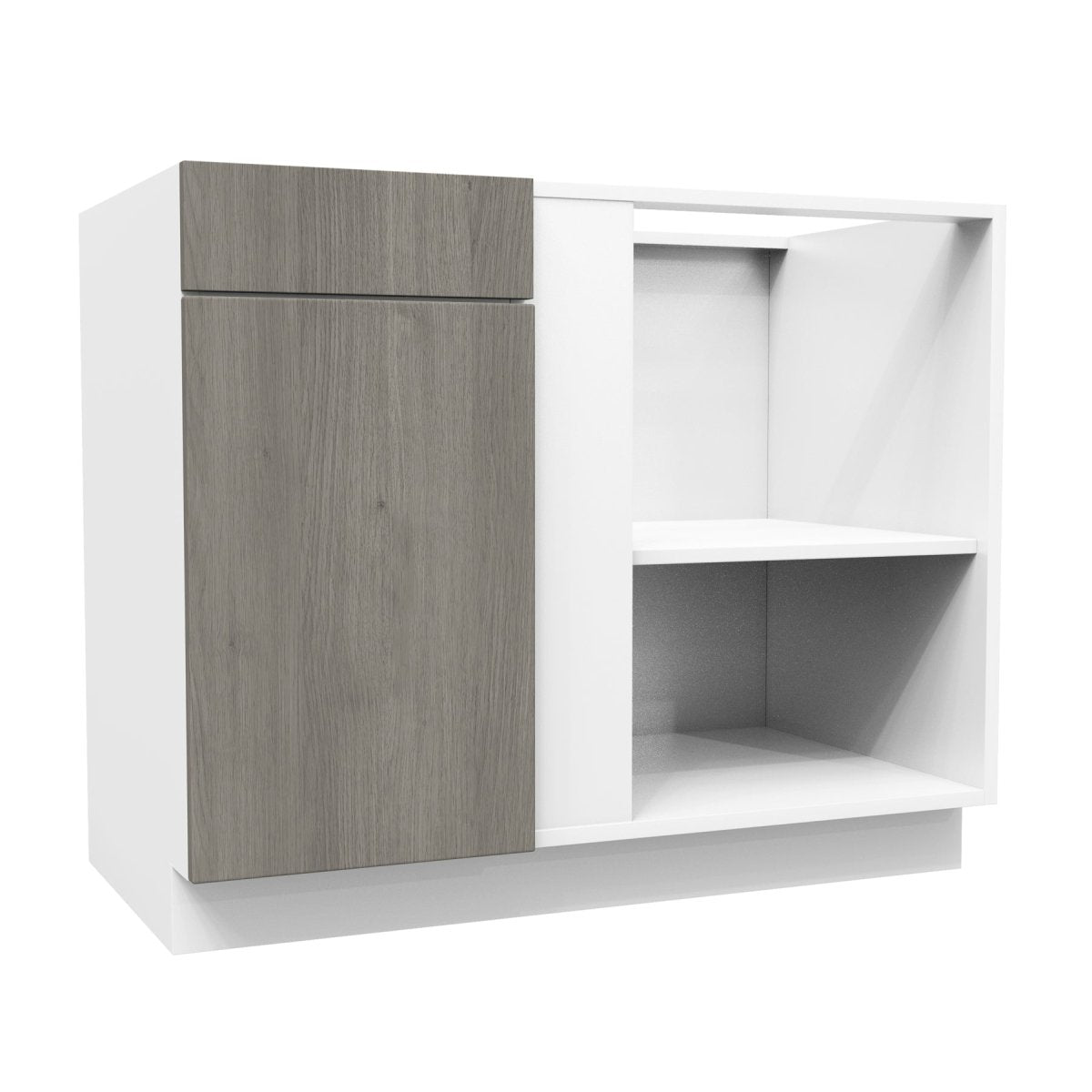 Blind Corner Base Cabinet| Matrix Silver | 36"W x 34.5"H x 24"D - BUILDMYPLACE