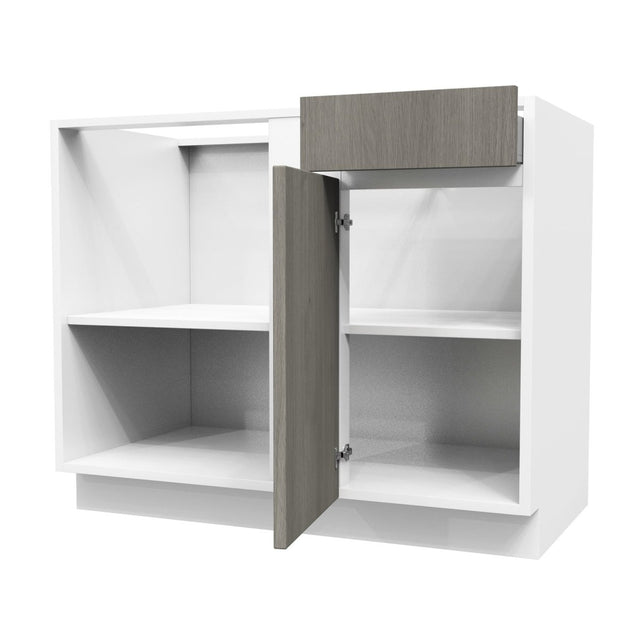 Blind Corner Base Cabinet| Matrix Silver | 36"W x 34.5"H x 24"D - BUILDMYPLACE