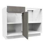 Blind Corner Base Cabinet| Matrix Silver | 42"W x 34.5"H x 24"D - BUILDMYPLACE