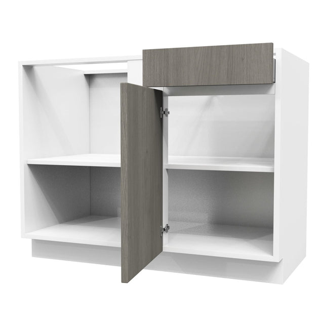 Blind Corner Base Cabinet| Matrix Silver | 42"W x 34.5"H x 24"D - BUILDMYPLACE