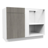 Blind Corner Base Cabinet| Matrix Silver | 42"W x 34.5"H x 24"D - BUILDMYPLACE